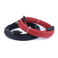 2x5m Allonge câble solaire 4mm2 - MC4 - (Noir - Rouge)