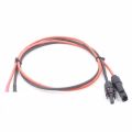 2x1m Zonnepaneel Kabel 4mm2 met MC4 - vooraf aangesloten - (Zwart + Rood)